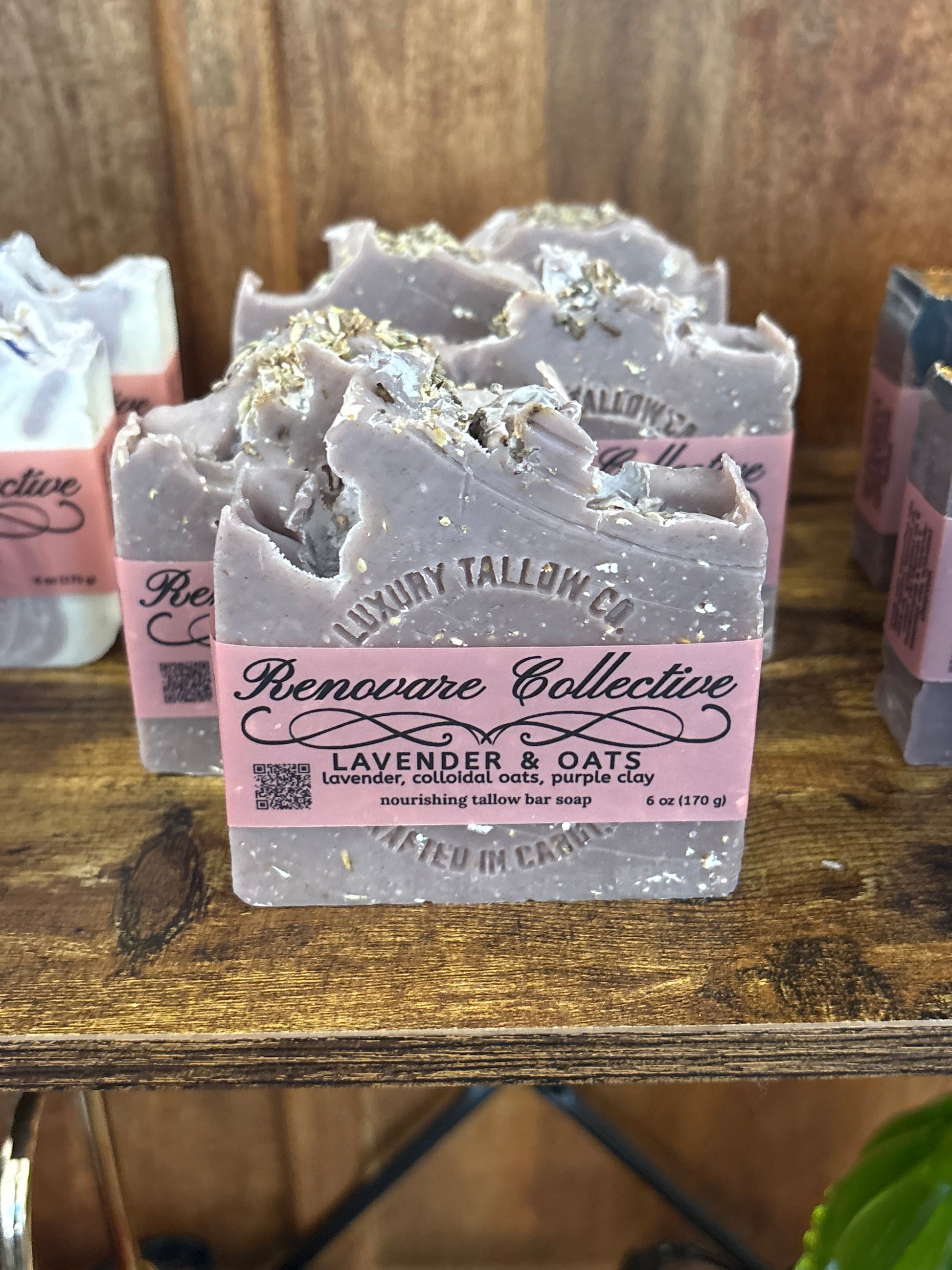 Lavender & Oats Bar Soap - The Wooden Boar Soap Company